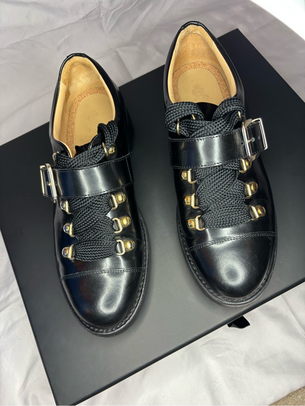 The Office of Angela Scott Women’s Black Mr. Logan Leather Oxford 37.5